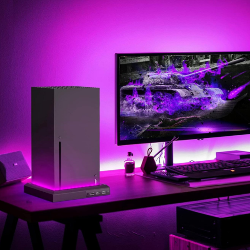 Station de support à lumière RGB pour console Xbox Series X/S