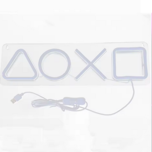 Enseigne au néon avec icône de jeu